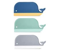3 pcs Creative whale shaped wiper bathroom mirror bathroom vanity countertop kitchen countertop cleaning brush mini glass wiper,blue+green+grey