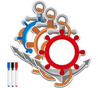 3 PCS Cruise Door Magnets, Large Magnetic Erasable Magnets with 3 Markers, Waterproof Navigation Boat Cruise Ship Car Decors, Decorative Magnet for Refrigerator, Carnival Cruise Party