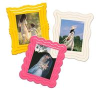 3 Pcs Customized Refrigerator Magnetic Photo Frame, Personalized Thin Photo Frame, Super Strong Magnetism Can Be Pasted on Refrigerators Lockers Metal Surfaces