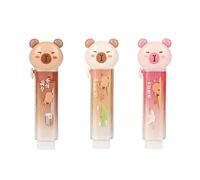 3 Pcs Cute Capybara Cartoon Shaped Erasers Cute Push Pull Design Students School Supplies for Classroom Rewards Party Favors（A Pack of 3 Colors）