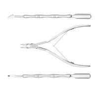 3 Pcs Cuticle Nippers Cuticle Pusher Cuticle Trimmer Cuticle Remover Pedicure Manicure Tool