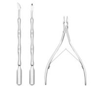 3 Pcs Cuticle Nippers Cuticle Pusher Cuticle Trimmer Cuticle Remover Pedicure Manicure Tool