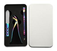 3 Pcs Cutter Set Large Opening Toenail Clippers Stainless Steel Clippers with File Cuticle Pushers