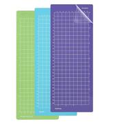 3 Pcs Cutting Mat, 12×4.5 Inch Plastic Cutting Mats for Cricut Joy,Non-Slip and Durable Cutting Mats,for Explore Air One Joy Maker Series Accessories,for Medium-Weight Materials.(Green,Blue,Purple)