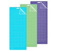 3 Pcs Cutting Mat 4.5"x12", LightGrip StandardGrip StrongGrip Adhesive Mats, Non-Slip Replacement Cutting Pad Compatible with Cricut Joy Xtra, Explore, Maker (Blue, Green, Purple)