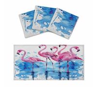 3 Pcs Dancing Flamingos Fluorescent Light Covers for Ceiling Lights | 4x2 Feet Magnetic Classroom Office Ceiling Decor Home Drop