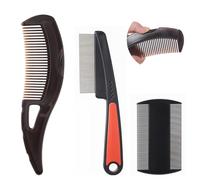 3 Pcs Dandruff Combs, Scalp Comb for Psoriasis Sweep Detoxing Removal Nit Comb Stainless Steel Dandruff Fine Tooth Head Lice Combs for Women Men Scalp Massage Refreshing