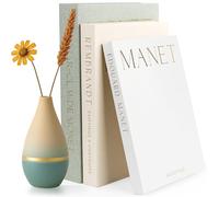 3 Pcs Decorative Books for Home Decor Linen Decorative Boxes Modern Faux Decor Book for Decoration, Modern Fake Book Storage Boxes for Coffee Table, Bookshelf or Mantle Decor, Sage