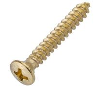 3 pcs Decorator Screws #6 x 1 in Oval Head Phillips Drive Brass Plated