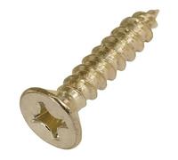 3 pcs Decorator Screws #8 x 3/4 in Flat Head Phillips Drive Brass Plated
