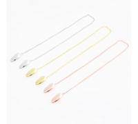 3 PCS Dental Bib Clips,Adjustable Lightweight and Portable Metal Dentist Bibs Clips Napkin Bib Holder Bib Clips Neck Chain for Runners Dentists Youth Adult Seniors and Elderly,GoldRoseSilver,LXLVOUEG