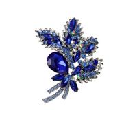 3 Pcs Design Woman's Vintage Brown Rhinestone Crystal Flower Leaf Pendant Brooch Pin Jewelry Luxurious Wedding(Color 1)