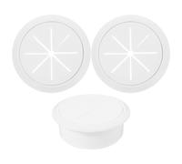 3 Pcs Desktop Wire Hole Cover round 60mm Plastic Cable Hole Plug