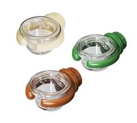 3 pcs Detachable Transparent Circular Bowls with Multi-Color Stand for Canary Finch Parrot Seed Water Feeder