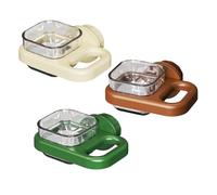 3 pcs Detachable Transparent Square Bowls with Multi-Color Stand for Canary Finch Parrot Seed Water Feeder