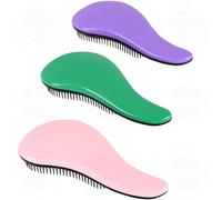 3 Pcs Detangler Hair Brush for Kids, No Knots, Painless Detangling Hair Brush for Detangling Curly and Thin Hair (Size 7.4", Purple)