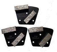 3 Pcs Diamond Grinding Disc Block Trapezoid 3*M6 Hole Genenal Sintering Medium Bond for Concrete Epoxy Floor Grinding (16#)
