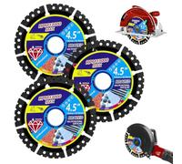 3 Pcs Diamond Multi-Purpose Saw Blades, 115mm/4.5" Angle Grinder Discs | Tile Cutting Discs Ultra Thin Wheel Disc Grinder Tool Cutting for Concrete, Steel, PVC, Granite, Marble, Wood