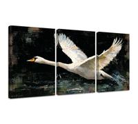 3 Pcs Diamond Painting Kits, Animal Diamond Painting Triptych Kits for Adults Swan DIY Square Crystal Rhinestone Embroidery Cross Stitch Artwork, Gifts for Women's Home Wall Decoration 40x50cm 2S-840