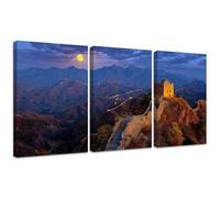 3 Pcs Diamond Painting Kits, Landscape Diamond Painting Triptych Kits for Adults China DIY Square Crystal Rhinestone Embroidery Cross Stitch, Gifts for Women's Home Wall Decoration 50x70cm 2S-591