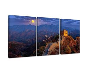 3 Pcs Diamond Painting Kits, Landscape Diamond Painting Triptych Kits for Adults China DIY Square Crystal Rhinestone Embroidery Cross Stitch, Gifts for Women's Home Wall Decoration 50x70cm 2S-591