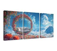 3 Pcs Diamond Painting Kits, Landscape Diamond Painting Triptych Kits for Adults Universe DIY Square Crystal Rhinestone Embroidery Cross Stitch, Gifts for Women's Home Wall Decoration 40x50cm 2S-351
