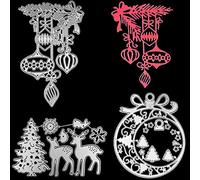 3 Pcs Die Cuts for Card Making, AIFUDA Christmas Die Cuts Metal Cutting Dies Scrapbooking Die-Cuts for DIY Christmas Decor Paper Craft