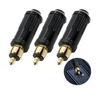 3 Pcs DIN Male Plug Compatible with Hella, European DIN Plug 12V 24V Male Adapter Replacement, Heavy Duty Car Cigarette Lighter Socket Connector for Motorcycles Cars and Automotive Accessories