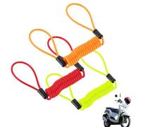 3 Pcs Disc Lock Reminder Cable, Reminder Spring Cable for Motorcycle Disc Lock, Motorbike Accessories, Motorcycle Accessories for Alarm Disc Brake Lock Warning Cable Anti Heft Spring Reminder Coil