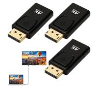 3 PCS Displayport to HDMI Adapter,DP to Hdmi Adapter,4K DP Male to HDMI Female Converter,Support 1080P Audio,Displayport Male to Hdmi Female Adapter for Desktop,Laptop,Projector,Monitor,HDTV