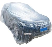 3 Pcs Disposable Car Cover for Jeep Wrangler JL 2018-2023, Rain Dust Garage Cover with Elastic Band Scratch-Free Soft Auto Protector Clear Plastic Car Cover