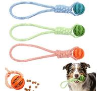 3 Pcs Dog Ball on Rope Interactive Dog Toys, Ball on a Rope for Dogs