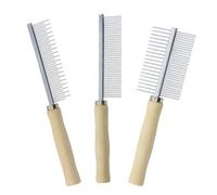 3 Pcs Dog Combs for Grooming, Metal Dog Comb for Removing Tangles and Knots, Dogs Comb Professional Grooming Tool for Long Haired Do-g, Cat and other pets