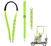 3 Pcs Dog Grooming Harness Strap Adjustable Pet Grooming Belly Loops Noose Nylon Dog Belly Strap with D-Rings Restraint for Small Medium Dogs Cats Hair Cutting Bathing (Green)