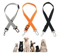 3 Pcs Dog Seat Belts for Cars, Dog Car Harness with Secure Clip-On Design, Adjustable Carriers & Travel Products for Dogs, Collars, Harnesses & Leads for Small, Medium and Large Dogs