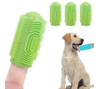 3 PCS Dog Toothbrush Set, Green Finger Toothbrush for Dogs and Cats, 360 Easy Cleaning Pet Teeth Cleaning Kit, Plaque Remover, Professional Dental Care