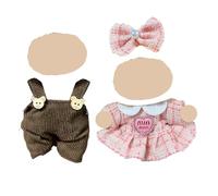 3 Pcs Doll Clothes Compatible With 17cm Plush Dolls, 2 Set Monster Doll Dress Accessories,Suitable for Christmas, Halloween, and birthday gifts