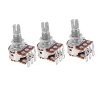3 Pcs Double Balance Stacked Knurled Stalk Guitar Bass Volume Tone Control Pots Potentiometer Converter Guitar Parts