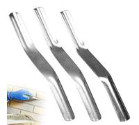 3 PCS Double Ended Brick Jointer, Stainless Steel Pointing Trowel | Pointing & Bricklaying Tools Concrete Jointer for Mortar Finishing Barrel Jointer for Masons (1/2"/3/4"X5/8",3/4" X 7/8")