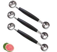 3 PCS Double Sided Melon Baller Scoop, Cookie Scoops for Baking, Multi Functional Small Ice Cream Scoop Stainless Steel Round Suitable for Fruit Ice Cream Desserts