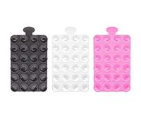 3-Pcs Double-Sided Suction Phone Mount, Sticky Phone Grip with Higher Suction Power,Hands-Free Phone Accessories Holder for Selfie and Video on iPhone and Android Phones.