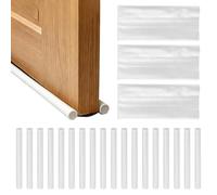 3 Pcs Draft Excluder for Doors Cushion, Under Door Draught Excluder Stnips, Soundproof & Windproof Double sided Under Door Draft Stopper forBottom of Doors(96 cm /37.8 inch, White)