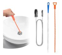 3 Pcs Drain Unblocker Tools,Multifunctional Sink Unblocker,45 cm Shower Drain Unblocker, 50 cm Hair Clog Remover, 155 cm Double-Ended Drain Pipe Cleaner Brush for Bathroom Shower Kitchen Plug Hole.