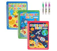3 Pcs Drawing Roll Reusable Magic Water Books, Paint with Water Doodle Book,Portable Educational Learning Boys Girls Gifts(Universe, Fruit, Sea)