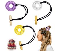 3 Pcs Dreadlock Hair Tie Dreadlock Accessories Extra Long Elastic Rubber Band Ponytail Holders for Men and Women, Suitable for Long Dreads Braids Thick Curly Hair