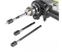 3 Pcs Drill Bit Extension, Adapter Rod Quick Release Chuck Workshop | Hex Shank Holder, Driver Coupling 3 Varying Lengths Knurled Sleeve Fast Change Interface Mechanical Garage Countertop