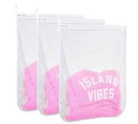 3 pcs Durable Honeycomb Mesh Laundry Bags for Delicates 3 Large (16" x 19")