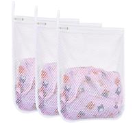 3 pcs Durable Honeycomb Mesh Laundry Bags for Delicates 3 Medium (12" x 15")