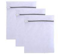 3 PCS Durable Honeycomb Mesh Laundry Bags for Delicates with Zipper,Maslasee Reusable Laundry Bags for Washing Machine Washing Bags for Laundry Wash Bags for Clothes, Socks, Underwear, Bra 24inx20in