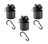 3 Pcs Ear Plug Carrying Case Keychain Mini Medicine Container Box Waterproof Pill Organiser Small Travel Pill Organizer for Outdoor and Daily Use
